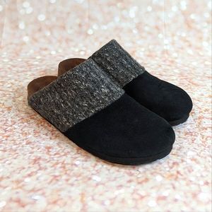 White Mountain Footbeds Beckham Clog Black Grey Size 8 Women's